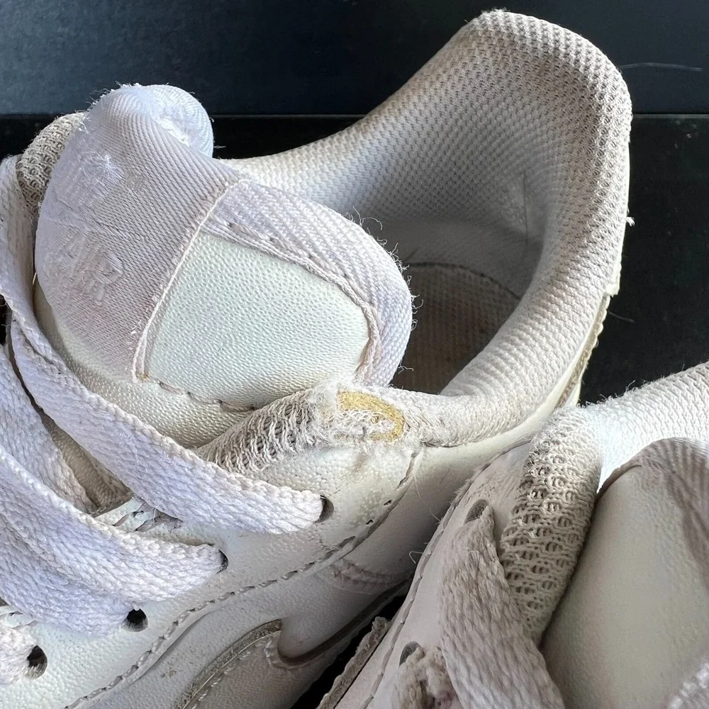 Nike Air Force 1 Low '07 Shoes Womens Size 6.5 White Leather Sneakers 315115-112